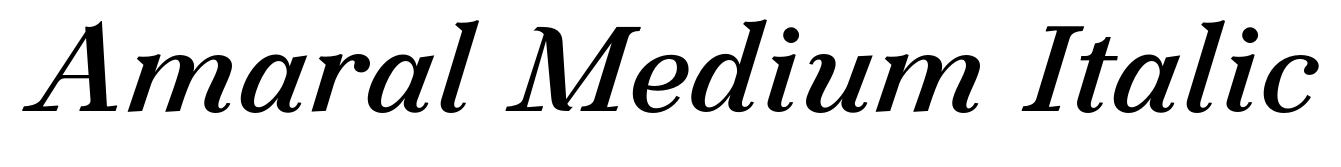 Amaral Medium Italic